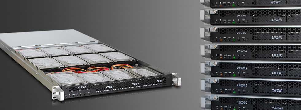 分散・オブジェクトストレージ・1U 12 HDD 高密度ストレージサーバ